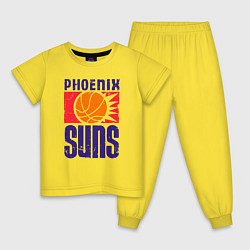 Пижама хлопковая детская Phoenix Suns, цвет: желтый