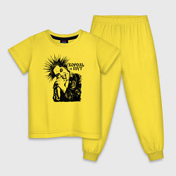 Пижама хлопковая детская Горшок Король и Шут, цвет: желтый