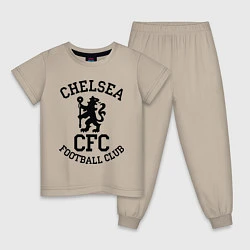 Пижама хлопковая детская Chelsea CFC, цвет: миндальный
