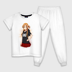 Пижама хлопковая детская Asuna SAO, цвет: белый