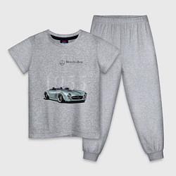 Пижама хлопковая детская Mercedes Benz Gullwing Speedster Skylik, цвет: меланж