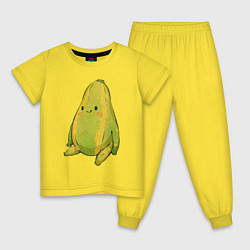 Пижама хлопковая детская Папайя, цвет: желтый