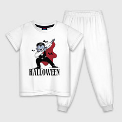 Пижама хлопковая детская Vampire Dab, цвет: белый
