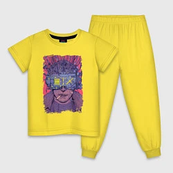 Пижама хлопковая детская CYBERPUNK 2077 КИБЕРПАНК Z, цвет: желтый