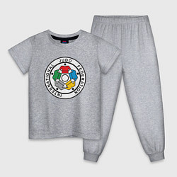 Пижама хлопковая детская Judo Federation, цвет: меланж