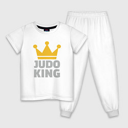 Пижама хлопковая детская Король Дзюдо, цвет: белый