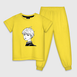 Пижама хлопковая детская Маленький Майки tokyo revenger, цвет: желтый