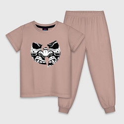 Пижама хлопковая детская Wu-Tang Dragon, цвет: пыльно-розовый