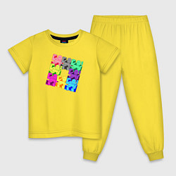 Пижама хлопковая детская Роблокс Roblox, цвет: желтый