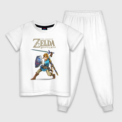 Пижама хлопковая детская Z Link, цвет: белый