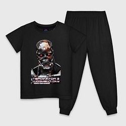 Пижама хлопковая детская Terminator T-800, цвет: черный