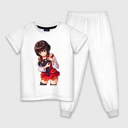 Пижама хлопковая детская BlackCаt, цвет: белый