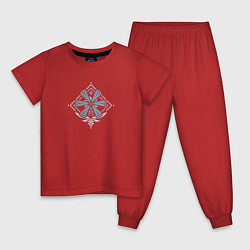 Пижама хлопковая детская Genshin Impact - Мондштадт, цвет: красный