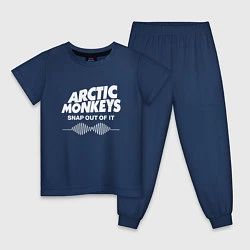 Пижама хлопковая детская Arctic Monkeys, группа, цвет: тёмно-синий