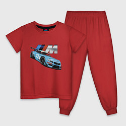 Пижама хлопковая детская BMW M Performance Motorsport, цвет: красный