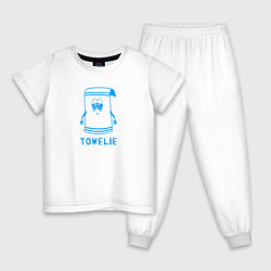 Пижама хлопковая детская Южный Парк - Полотенчик, цвет: белый
