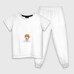 Пижама хлопковая детская Haikyuu!!!, цвет: белый