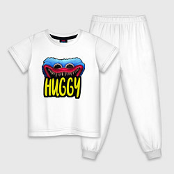 Пижама хлопковая детская Poppy Playtime: Huggy, цвет: белый