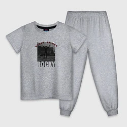 Пижама хлопковая детская Rocky Balboa Рокки Бальбоа, цвет: меланж