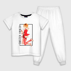 Пижама хлопковая детская Кенма Козуме Волейбол, цвет: белый
