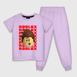 Детская пижама ROBLOX RED LOGO LEGO FACE