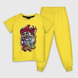 Пижама хлопковая детская Viva la bandito!, цвет: желтый