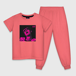 Пижама хлопковая детская GONE Fludd DIGITAL FANTAZY, цвет: коралловый