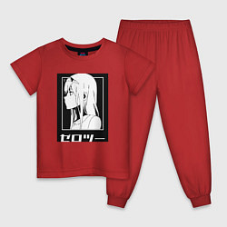 Пижама хлопковая детская Zero Two 01, цвет: красный