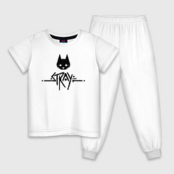 Детская пижама Stray: Black Logo