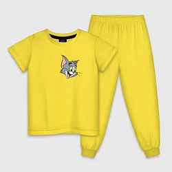 Пижама хлопковая детская Thomas logo, цвет: желтый