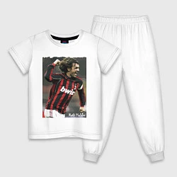 Пижама хлопковая детская Paolo Cesare Maldini - Milan, цвет: белый
