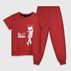Пижама хлопковая детская Крёстный отец Logo, цвет: красный