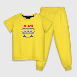Пижама хлопковая детская Audi костет, цвет: желтый