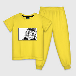 Пижама хлопковая детская Кли глазки ангела Геншин Импакт, цвет: желтый