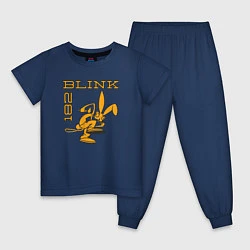 Пижама хлопковая детская Blink 182 Yellow Rabbit, цвет: тёмно-синий