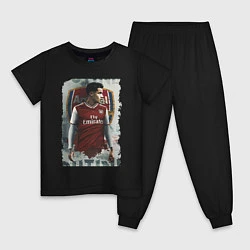 Пижама хлопковая детская Arsenal, England, цвет: черный