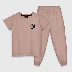 Пижама хлопковая детская Любовь к туфлям, цвет: пыльно-розовый