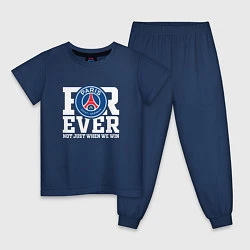 Пижама хлопковая детская PSG FOREVER NOT JUST WHEN WE WIN ПСЖ, цвет: тёмно-синий