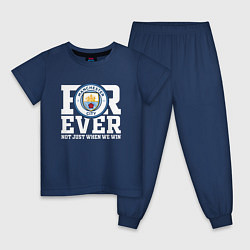 Пижама хлопковая детская Manchester City FOREVER NOT JUST WHEN WE WIN Манче, цвет: тёмно-синий