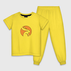 Пижама хлопковая детская Зайка 22, цвет: желтый