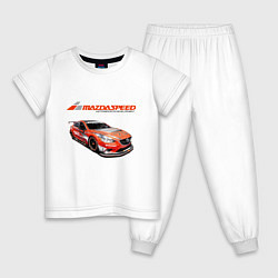 Пижама хлопковая детская Mazda Motorsport Development, цвет: белый