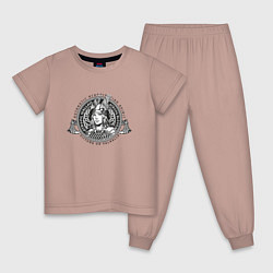 Пижама хлопковая детская Валькирия Победа или Валгалла, цвет: пыльно-розовый
