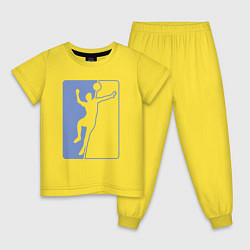 Пижама хлопковая детская Style Volley, цвет: желтый