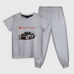 Пижама хлопковая детская Audi Motorsport Racing team, цвет: меланж