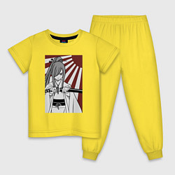 Пижама хлопковая детская Эрза Титания, цвет: желтый