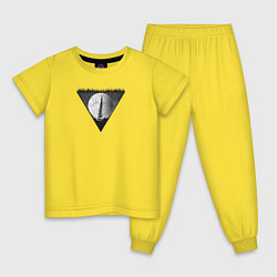 Пижама хлопковая детская Папоротник и Космос, цвет: желтый