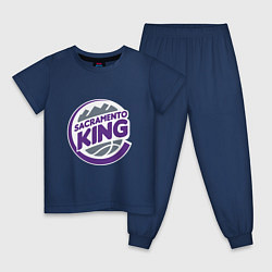 Пижама хлопковая детская Sacramento King, цвет: тёмно-синий