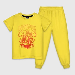 Пижама хлопковая детская Одухотворенное Пламя, цвет: желтый