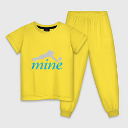 Пижама хлопковая детская Volleyball Mine, цвет: желтый