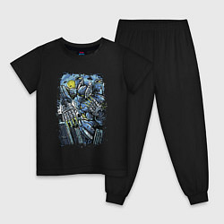 Пижама хлопковая детская Destroyer Cyborg, цвет: черный